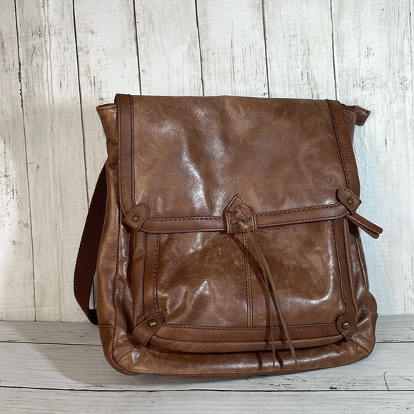 The Sak Brown Distressed Convertible Leather Backpack - Picture 1 of 11